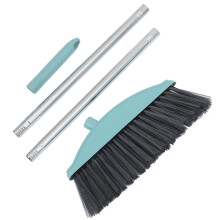 Blue Household Broom with Soft Bristles for Efficient Indoor and Outdoor Sweeping