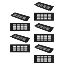 10Pcs Black Aluminum Alloy Louvered Vent Covers for Furniture Airflow