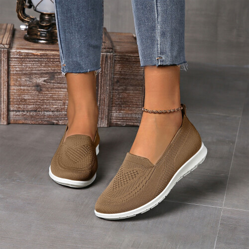 Γυναικεία Παπούτσια Τένις Willtoo, Γυναικεία Slip-on Flat Παπούτσια, Άνετα Πλεκτά 1