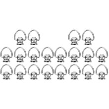 20Pcs Zinc Alloy Bag Chain Link Buckles Silver Purse Accessories