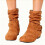 Willtoo calf leather women's boots brown high-top side 1