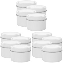 12Pcs Metal Can Candle Containers White Iron Jars for DIY Crafts