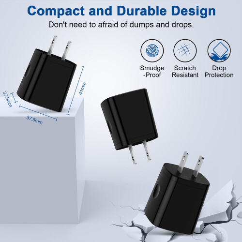 Conjunto com 2 carregadores USB e cabos de 3 metros, compatíveis com iPhone 14/13. 2