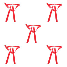 5Pcs Professional Red Football Waist Flags with Adjustable Buckle