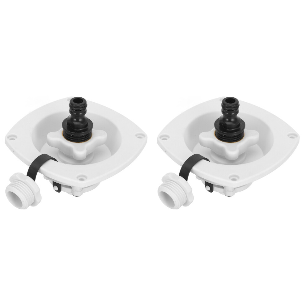 2Pcs Rv Water Fill Inlet Caps In Pp For Camper And Marine Use White 3712458661586