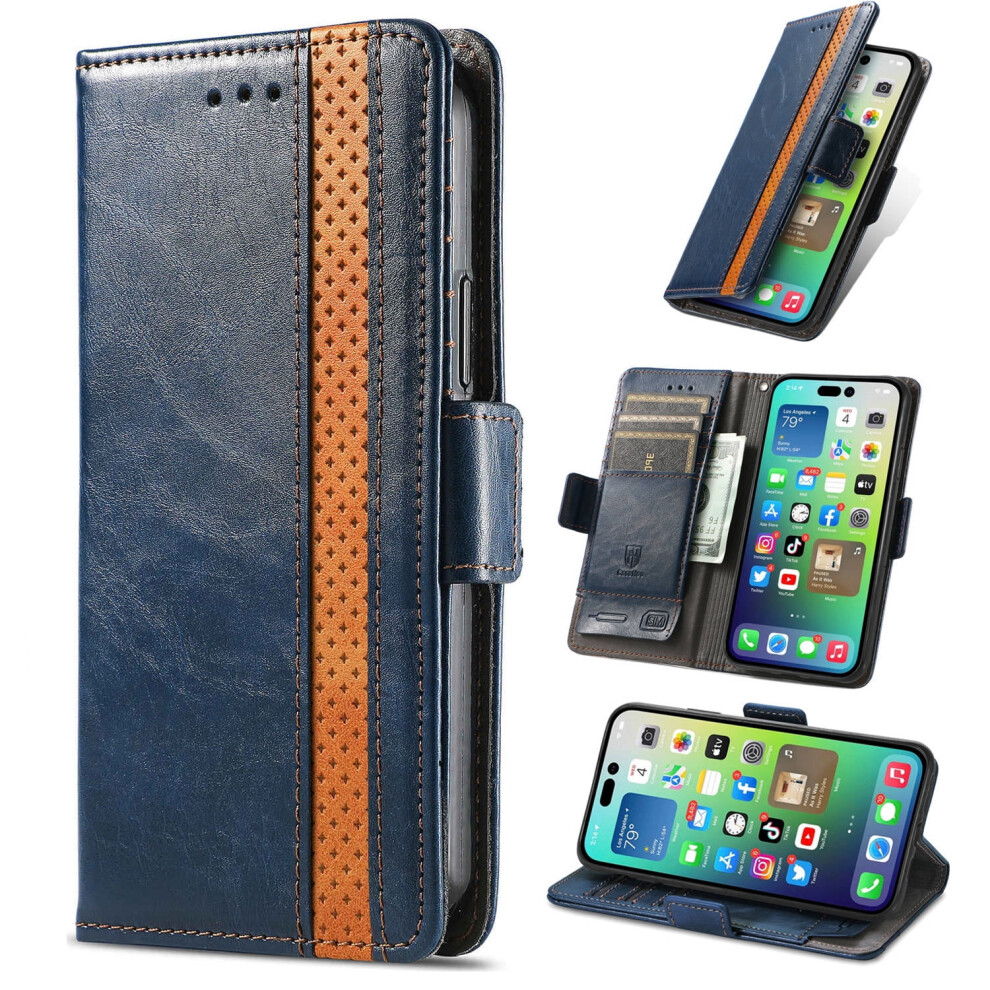 Leather Wallet Phone Case Compatible With Samsung Galaxy S24 Ultra, S24fe, S23 Ultra, S23fe, S22, S21 Ultra, S20 Â Card Holder & Zipper 9085618884908