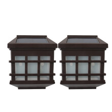 Solar Wall Fence Lights, Waterproof Landscape Spotlights for Yard/Walkway – Brown, Compatible with Outdoor Solar Lighting