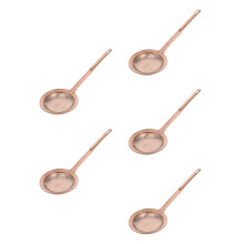 5Pcs Rose Gold Fine Mesh Oil Filter Spoon Stainless Steel Kitchen Tool