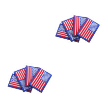 8Pcs American Flag Patch Sew on Iron on Multi-Color Patriotic Badge