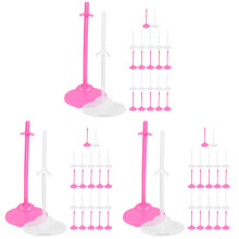 3 Pack Doll Holder Organizers Figures Stands Baby Little
