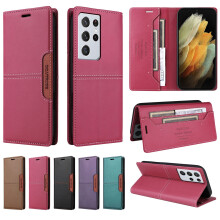Wallet Phone Case with Card Holder & Magnet for compatible with Samsung Galaxy S21 Ultra, S21+, S21 FE – Leather