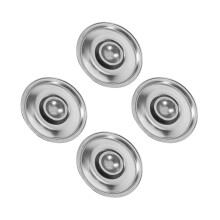4Pcs Compact Stainless Steel Pot Lids Universal Cover for Spice Jars