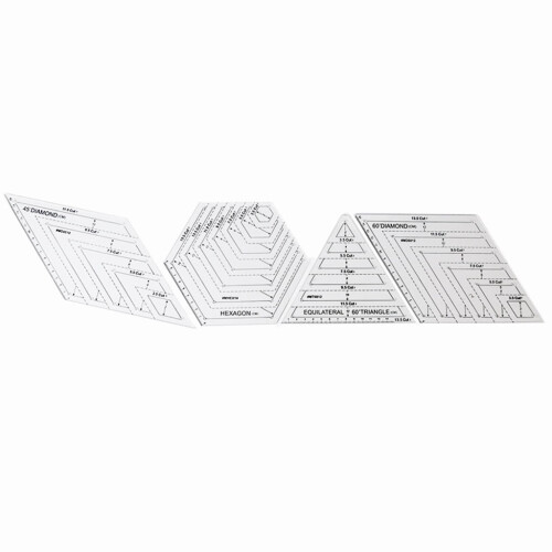 Transparent Quilting Sewing Patchwork Ruler Measuring Template Hexagon DIY Handmade Tailor Supplies Tools 1