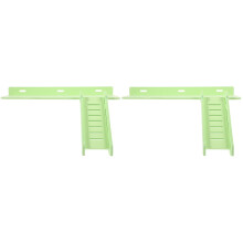 2Pcs Small Pet Hamster Platform Light Green PVC Climbing Ladder Stand