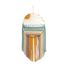 Bohemian Woven Wall Tapestry, Handmade Macrame Art Hanging for Living Room or Bedroom Decor (Nature-Inspired Design)