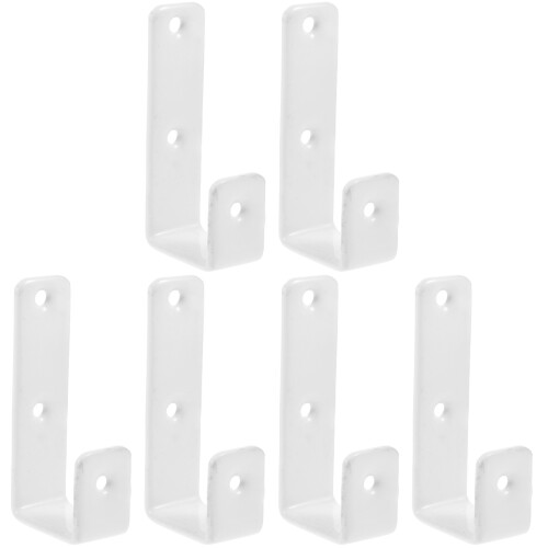 3Sets Iron Bunk Bed Ladder Holders White Fixing Hooks for Bedroom
