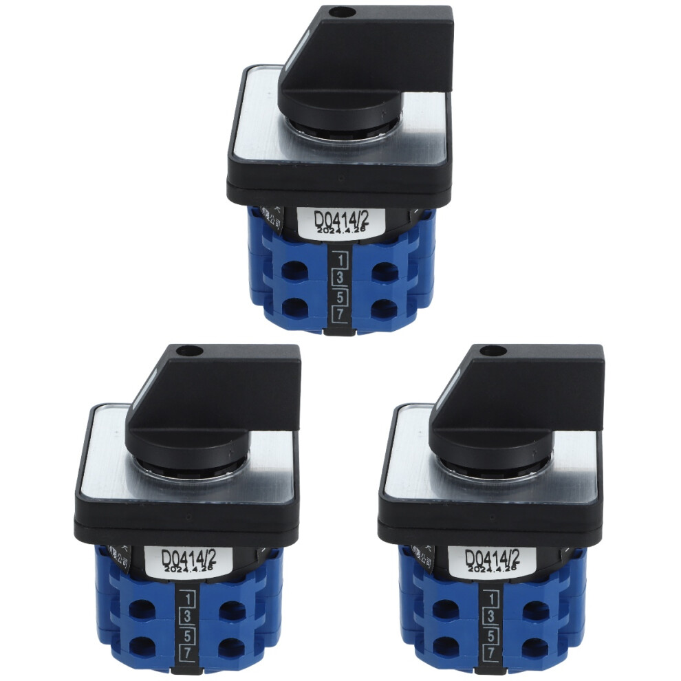 3Pcs -Position Rotary Transfer Switch Copper Abs Material 3712504079525