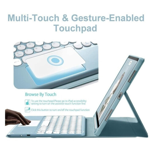 Compatible with IPad 9.7'' 6th 5th Generation Case with Touch Keyboard and Mouse - Ultimate Protection & Functionality 2
