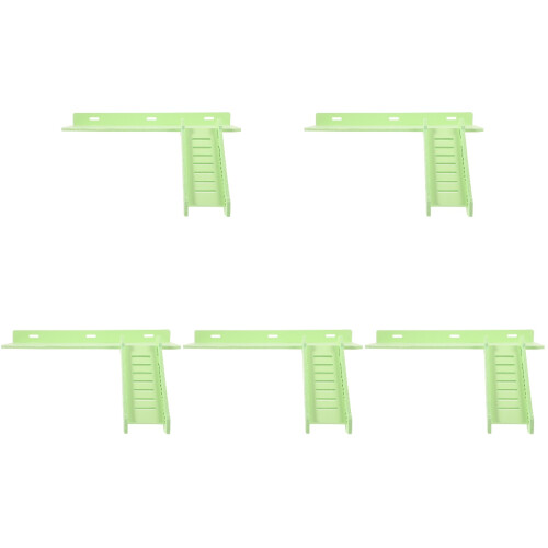5Pcs Light Green PVC Hamster Platform with Ladder Bite-Resistant Toy