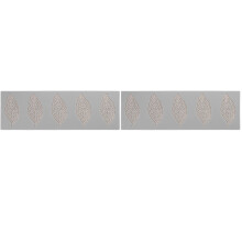 2Pcs Heat-Resistant Silicone Leaf Mold for Chocolate Fondant Grey