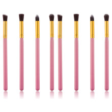 8Pcs Pink Gold Eyeshadow Brush Set Soft Horse Hair Eye Makeup Kit