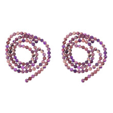 4Pcs Purple Stone Bead Bracelet and Necklace Set for Jewelry Making