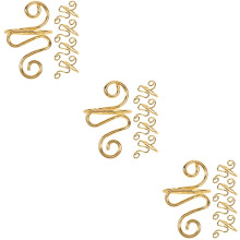 15Pcs Durable Golden Crochet Rings Aluminum Yarn Guide Finger Holders