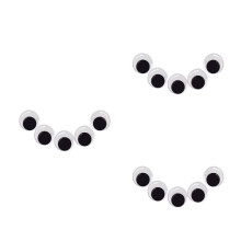 300Pcs Craft Wiggle Eyes Black White Adhesive for Kids DIY and Jokes