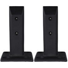 2Pcs Stainless Steel Glass Clamp Floor Mount Black for Stair Railings