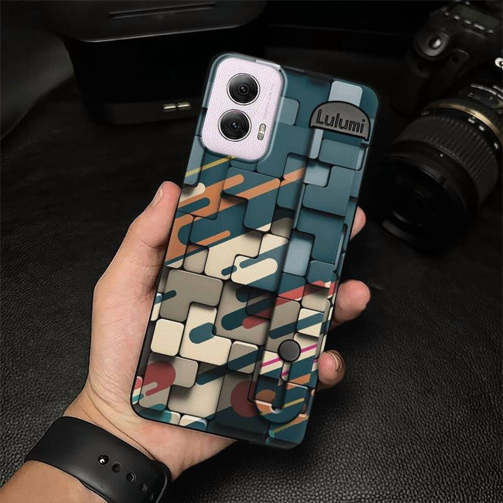 Moto G Power 5G 2024 Phone Case – Masculine Geometry, Kickstand, Dirt-Resistant, Anti-Dust, Anti-Knock, Durable Silicone With Wristband 9558633085648