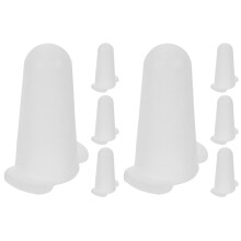 8Pcs White Silicone Cake Decorating Tip Covers for Home Baking Use