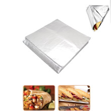 50Pcs Resistant Hot Food Wrap, Premium Insulated Foil Sandwich Wrap Sheets for Burgers,12"x12" Waterproof Insulation Sheets for Burritos,BBQ