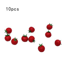 10 Stück 1: 12 Maßstab Puppenhaus Harz künstliches Miniaturobst Tomaten Küche