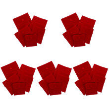 75Pcs Small Jewelry Storage Bags Red Velvet Snap Button Gift Pouches