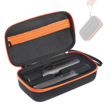 Microphone Storage Bag Waterproof Shockproof Handheld Dual Mic Hard Travel Carrying Organizer Case for compatible with JBL PartyBox Wireless Mic