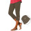 Women's Khaki Capri Leggings with Decorative Buttons, 3