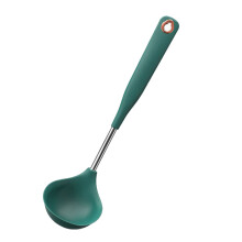 3Pcs Silicone Soup Ladles Long Handle Comfortable Kitchen Grip