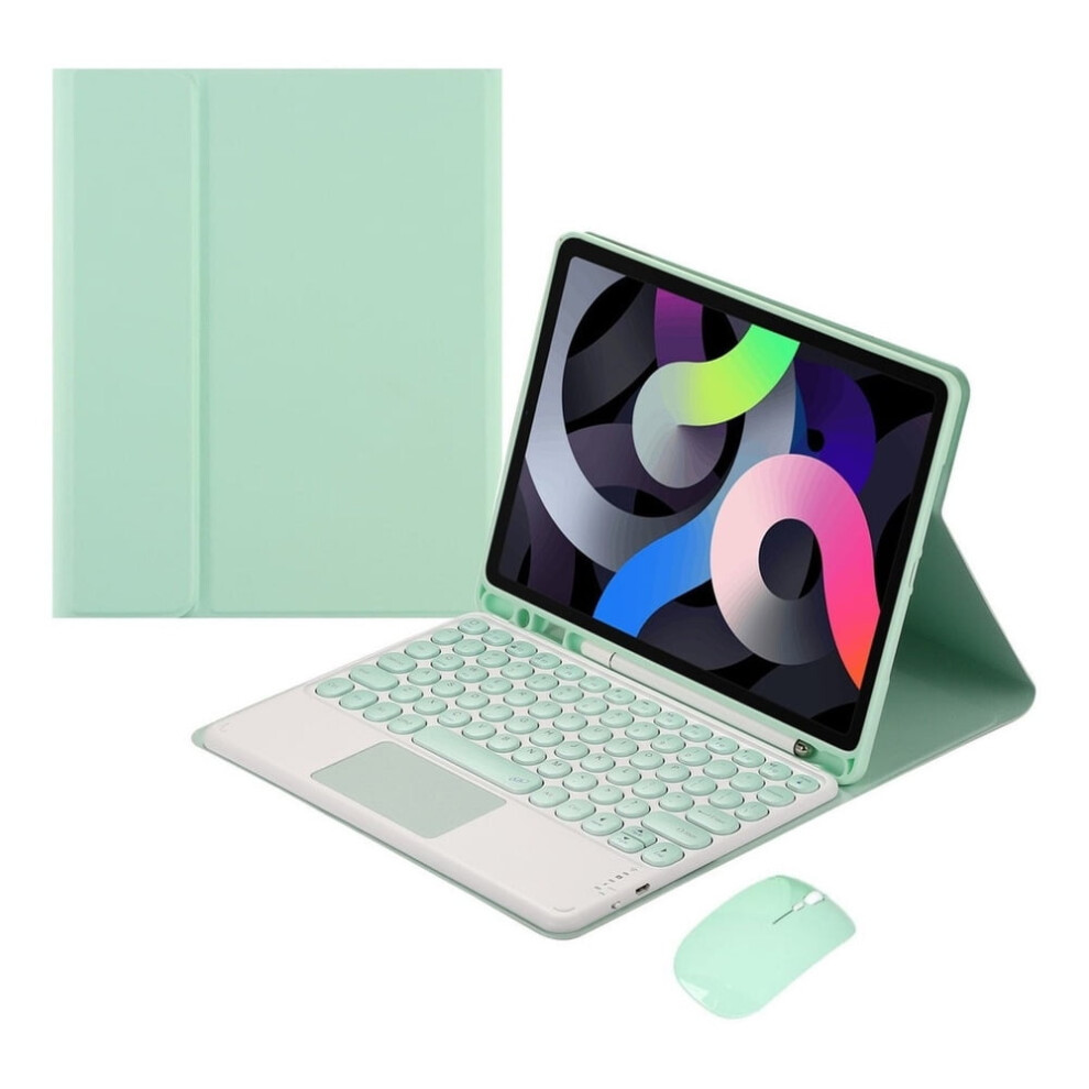 Retro Keyboard And Mouse Combo Compatible With Ipad 10.2'' (7Th & 8Th Generation) - Touch Case Included 9193271878315