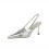 Women's Leather Rhinestone Chain Backless Pumps 2