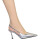 Women's Leather Rhinestone Chain Backless Pumps 3