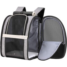 Breathable and lightweight pet bag,Innovative Traveler Bubble Backpack Pet Carriers for Cats and Dogs (Black)