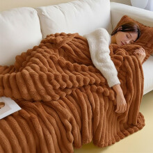 Thickened Plush Nap Blanket, Rabbit Plush Milk Velvet Cover – Oversized Fuzzy Warm Throw for Fall/Winter, Room Decor & Gifts