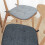 Μαξιλάρια καρέκλας από αφρό μνήμης 17"x16"x1,2", μπλε σκούρο, με κορδόνια και 8