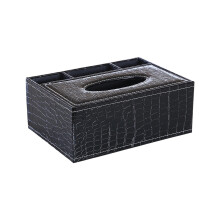 Boîte à mouchoirs rectangulaire avec étui et support, en cuir PU, pour ranger télécommandes et fournitures de bureau, idéale pour la maison, le