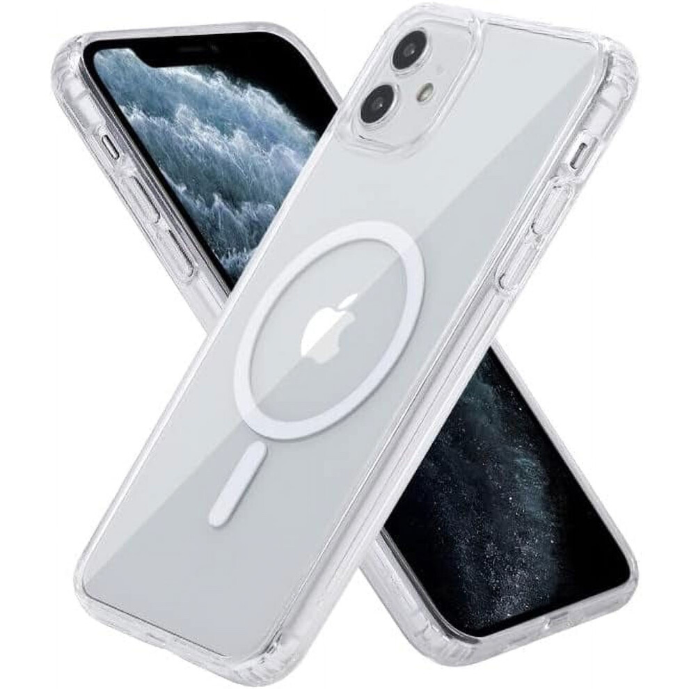 Iphone 11 Magnetic Case Â Magsafe Compatible, Clear Pc + Soft Tpu Slim Bumper (6.1") 9193271879848