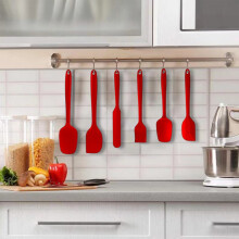 Silicone Spatula, Kitchen Utensils Heat Resistant Flexible Scrapers for Baking Mixing Folding Cooking Meal Prep Non Stick Dishwasher Safe