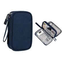Travel Electronics Organizer Case, Waterproof Jacquard Fabric for Reliable Protection of Gadgets and Accessories (Blue)