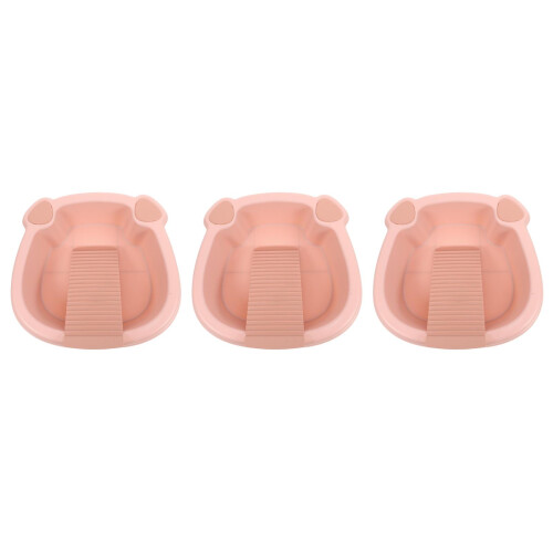 3Pcs Multifunctional Pink Laundry Buckets with Detachable Washboard