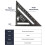 7Inch Triangle Ruler Measurement Tool Aluminium Alloy Carpenter Set Square Angle Woodworking Tools Try Square Triangular Metric Imperial 8
