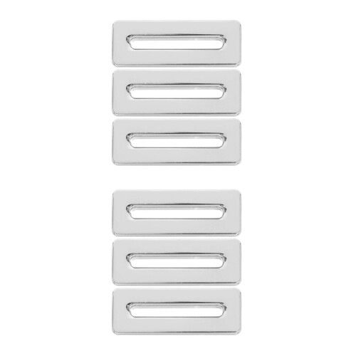6Pcs Silver Plastic Sink Overflow Cap for Bathroom Washbasin Drain